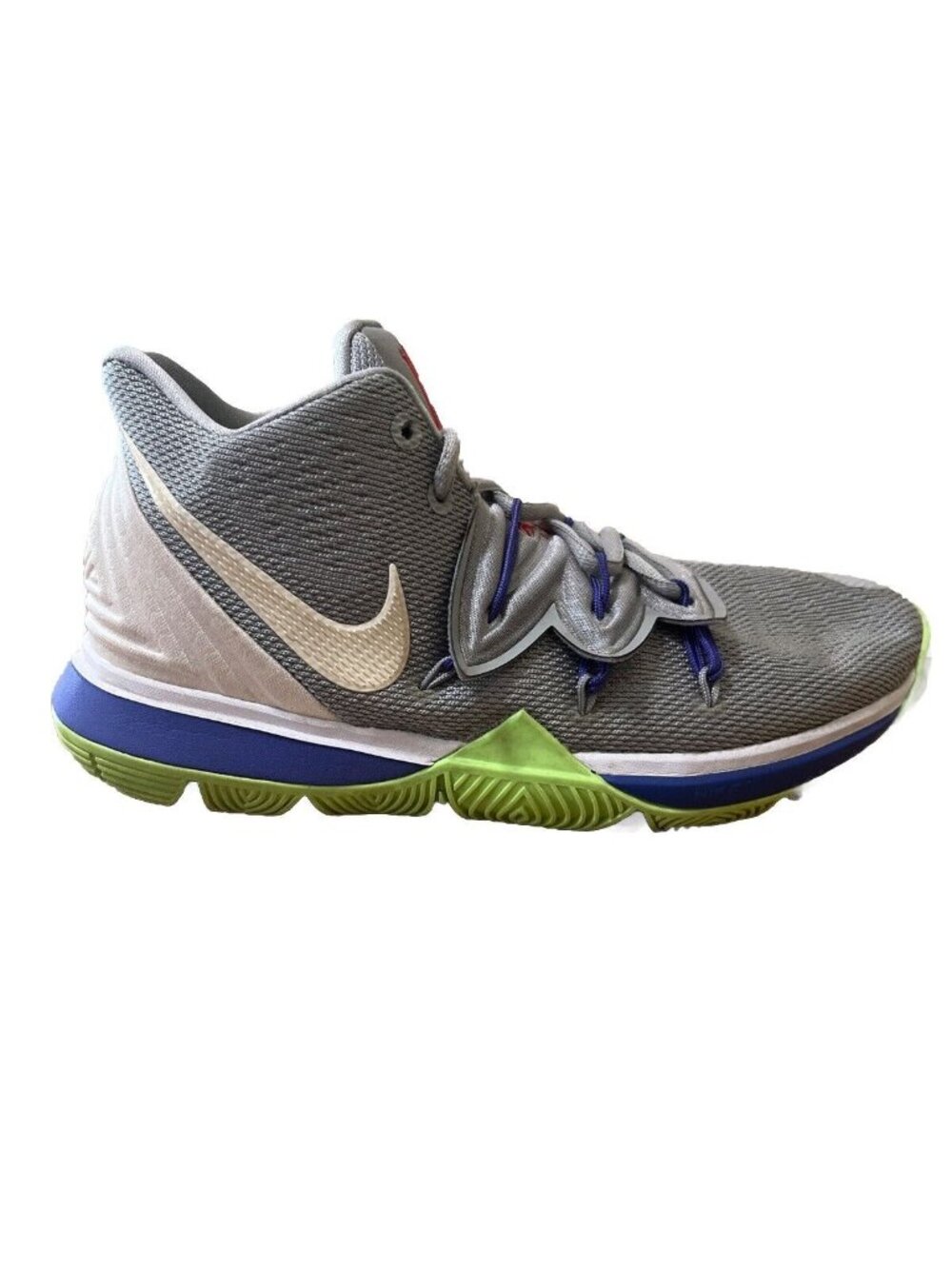 Nike Kyrie 5 Basketball Shoes Grey Lime Green AQ2456 099 Size 5 Y Women’s 7/38.5
